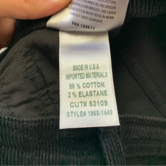Jolene C of H Corduroy Black pants size 24 - Picture 2 of 10